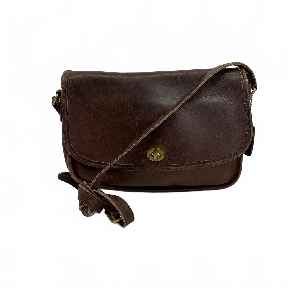 Coach Brown Leather Crossbody Bag | Vintage City Purse OS